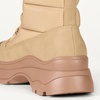 Amazon Essentials Women’s Lace Up Puffer Snow Boots with Chunky Heel(Khaki Brown)