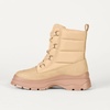 Amazon Essentials Women’s Lace Up Puffer Snow Boots with Chunky Heel(Khaki Brown)