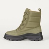 Amazon Essentials Women’s Lace Up Puffer Snow Boots with Chunky Heel(Olive)