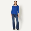 Amazon Essentials Women’s Lightweight Crewneck Cardigan Sweater(Bright Blue)