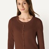 Amazon Essentials Women’s Lightweight Crewneck Cardigan Sweater(Brown)