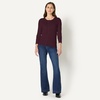 Amazon Essentials Women’s Lightweight Crewneck Cardigan Sweater(Burgundy)