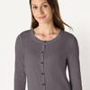 Amazon Essentials Women’s Lightweight Crewneck Cardigan Sweater(Charcoal Heather)