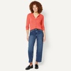 Amazon Essentials Women’s Lightweight Crewneck Cardigan Sweater(Coral Pink)