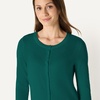 Amazon Essentials Women’s Lightweight Crewneck Cardigan Sweater(Dark Green)