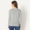 Amazon Essentials Women’s Lightweight Crewneck Cardigan Sweater(Grey Heather)