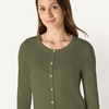 Amazon Essentials Women’s Lightweight Crewneck Cardigan Sweater(Olive)