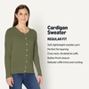 Amazon Essentials Women’s Lightweight Crewneck Cardigan Sweater(Olive)