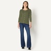 Amazon Essentials Women’s Lightweight Crewneck Cardigan Sweater(Olive)