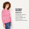 Amazon Essentials Women’s Lightweight Crewneck Cardigan Sweater(Pink)