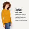 Amazon Essentials Women’s Lightweight Crewneck Cardigan Sweater(Tobacco Brown)