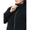 Amazon Essentials Women’s Long Sleeve Fleece Zip-Up Sherpa Lined Jacket with Stand Neck(Black)