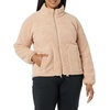 Amazon Essentials Women’s Long Sleeve Fleece Zip-Up Sherpa Lined Jacket with Stand Neck(Blush)