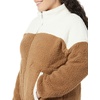 Amazon Essentials Women’s Long Sleeve Fleece Zip-Up Sherpa Lined Jacket with Stand Neck(Ivory Tan Shearling)