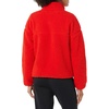 Amazon Essentials Women’s Long Sleeve Fleece Zip-Up Sherpa Lined Jacket with Stand Neck(Poppy Red)