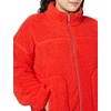 Amazon Essentials Women’s Long Sleeve Fleece Zip-Up Sherpa Lined Jacket with Stand Neck(Poppy Red)