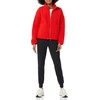 Amazon Essentials Women’s Long Sleeve Fleece Zip-Up Sherpa Lined Jacket with Stand Neck(Poppy Red)
