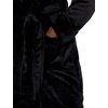 Amazon Essentials Women’s Mid-Length Plush Bath Robe, Loungewear (Available in Plus Size)(Black)
