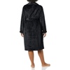 Amazon Essentials Women’s Mid-Length Plush Bath Robe, Loungewear (Available in Plus Size)(Black)