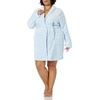 Amazon Essentials Women’s Mid-Length Plush Bath Robe, Loungewear (Available in Plus Size)(Light Periwinkle Blue)