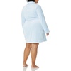 Amazon Essentials Women’s Mid-Length Plush Bath Robe, Loungewear (Available in Plus Size)(Light Periwinkle Blue)
