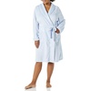 Amazon Essentials Women’s Mid-Length Plush Bath Robe, Loungewear (Available in Plus Size)(Light Periwinkle Blue)
