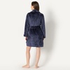 Amazon Essentials Women’s Mid-Length Plush Bath Robe, Loungewear (Available in Plus Size)(True Navy)