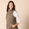 Amazon Essentials Women’s Mid-Weight Puffer Vest(Olive Cheetah)