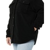Amazon Essentials Women’s Oversized Teddy Sherpa Shirt Jacket (Previously Goodthreads)(Black)