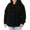 Amazon Essentials Women’s Oversized Teddy Sherpa Shirt Jacket (Previously Goodthreads)(Black)
