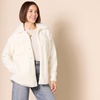 Amazon Essentials Women’s Oversized Teddy Sherpa Shirt Jacket (Previously Goodthreads)(Cream)