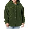 Amazon Essentials Women’s Oversized Teddy Sherpa Shirt Jacket (Previously Goodthreads)(Olive)