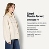 Amazon Essentials Women’s Oversized-Fit Denim Jacket with Faux Shearling Collar and Lining, Heavyweight(Ecru)