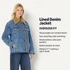 Amazon Essentials Women’s Oversized-Fit Denim Jacket with Faux Shearling Collar and Lining, Heavyweight(Medium Blue Vintage)