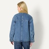 Amazon Essentials Women’s Oversized-Fit Denim Jacket with Faux Shearling Collar and Lining, Heavyweight(Medium Blue Vintage)