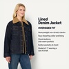 Amazon Essentials Women’s Oversized-Fit Denim Jacket with Faux Shearling Collar and Lining, Heavyweight(Rinse)