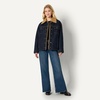 Amazon Essentials Women’s Oversized-Fit Denim Jacket with Faux Shearling Collar and Lining, Heavyweight(Rinse)
