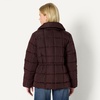 Amazon Essentials Women’s Oversized-Fit Square Quilted Puffer Jacket with Adjustable Waist, Zip Front, Side Pockets(Dark Maroon)