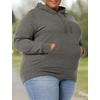 Amazon Essentials Women’s Regular-Fit Midweight Fleece Pullover Hoodie with Kangaroo Pocket (Available in Plus Size)(Charcoal Heather)