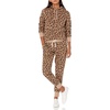 Amazon Essentials Women’s Regular-Fit Midweight Fleece Pullover Hoodie with Kangaroo Pocket (Available in Plus Size)(Leopard)