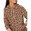 Amazon Essentials Women’s Regular-Fit Midweight Fleece Pullover Hoodie with Kangaroo Pocket (Available in Plus Size)(Leopard)