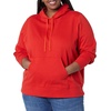 Amazon Essentials Women’s Regular-Fit Midweight Fleece Pullover Hoodie with Kangaroo Pocket (Available in Plus Size)(Red)