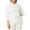 Amazon Essentials Women’s Regular-Fit Midweight Fleece Pullover Hoodie with Kangaroo Pocket (Available in Plus Size)(White)