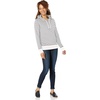 Amazon Essentials Women’s Regular-Fit Midweight Fleece Pullover Hoodie with Kangaroo Pocket (Available in Plus Size)(White Stripe)