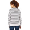 Amazon Essentials Women’s Regular-Fit Midweight Fleece Pullover Hoodie with Kangaroo Pocket (Available in Plus Size)(White Stripe)