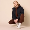 Amazon Essentials Women’s Relaxed Fit Cropped Full-Zip Puffer Jacket with Snap Closure, Quilted Matte or Sherpa Fleece(Black)