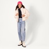 Amazon Essentials Women’s Relaxed Fit Cropped Full-Zip Puffer Jacket with Snap Closure, Quilted Matte or Sherpa Fleece(Cream Teddy Sherpa)