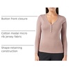 Amazon Essentials Women’s Ribbed Knit Long Sleeve Henley Slim Fit T-Shirt(Dark Taupe)