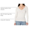 Amazon Essentials Women’s Ribbed Knit Long Sleeve Henley Slim Fit T-Shirt(Oatmeal Heather)
