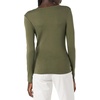 Amazon Essentials Women’s Ribbed Knit Long Sleeve Henley Slim Fit T-Shirt(Olive)